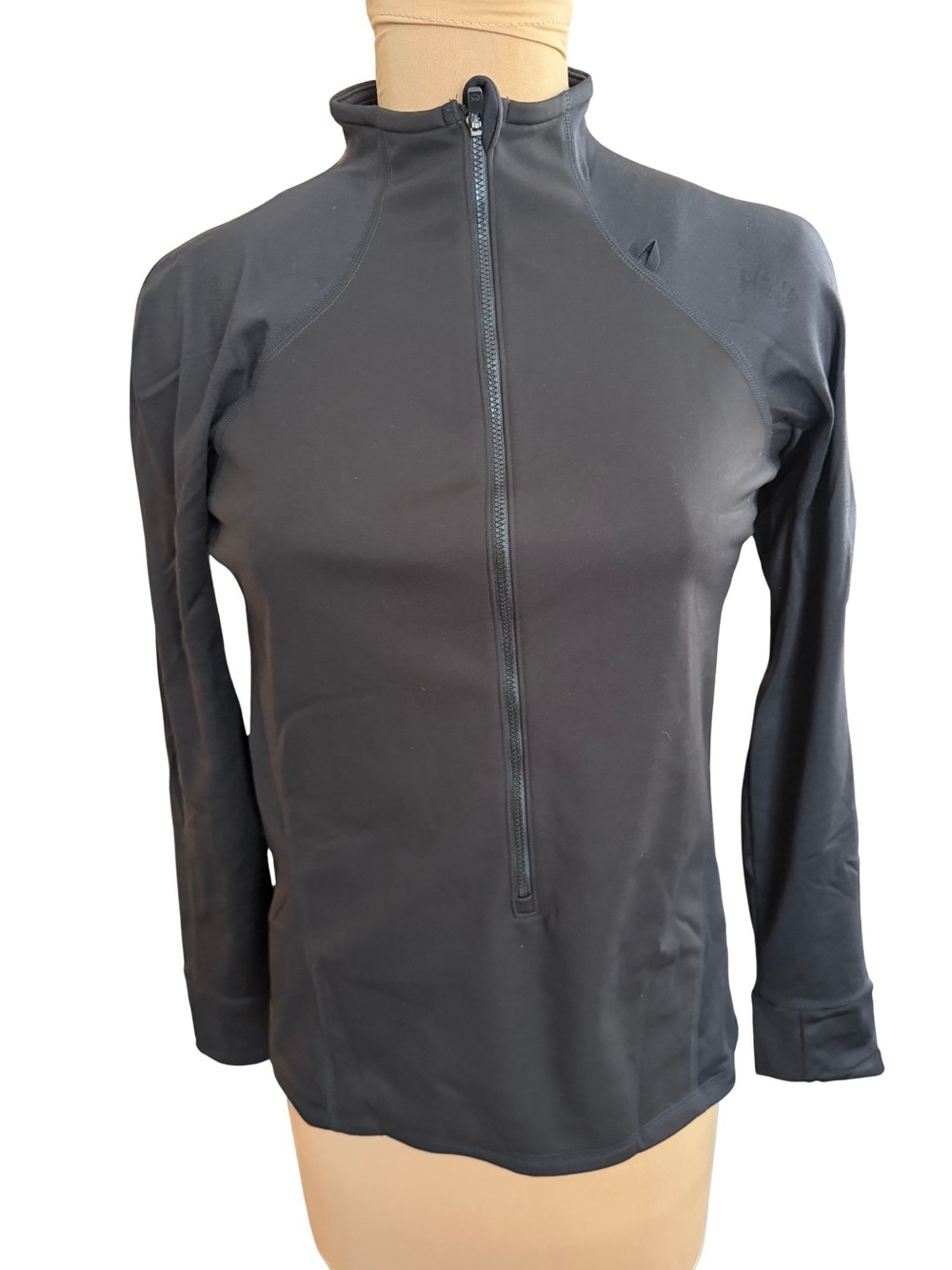 Athleta Black Women's Quarter-Zip Performance Top